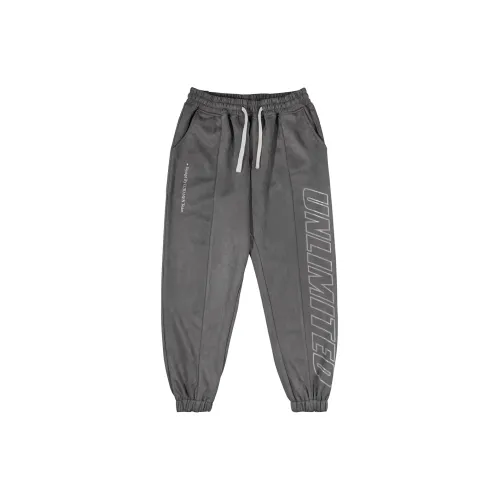 LUJIAMEN Knit Sweatpants Men Gray