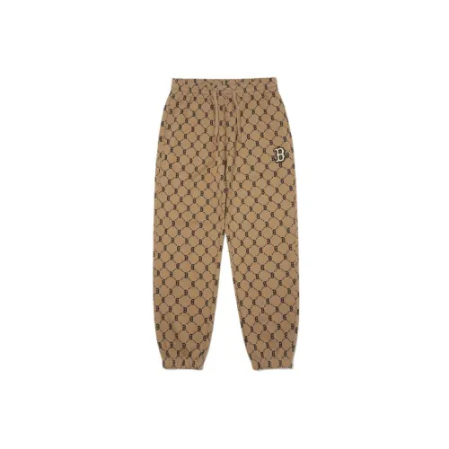 MLB Base Logo Knitted Sweatpants Men Brown