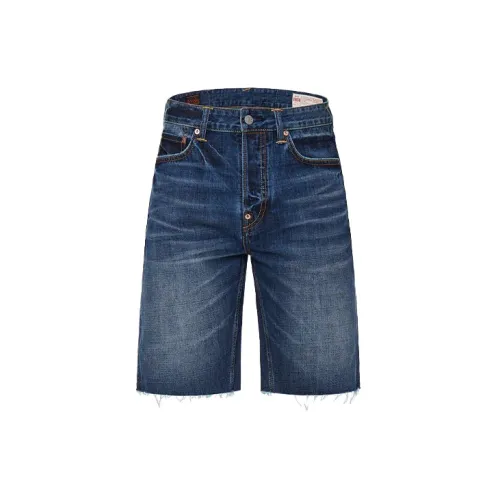 EVISU Denim Shorts Men Denim Blue