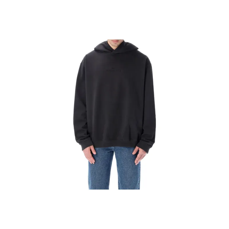 Maison Margiela Logo Detailed Long Sleeved Hoodie-1