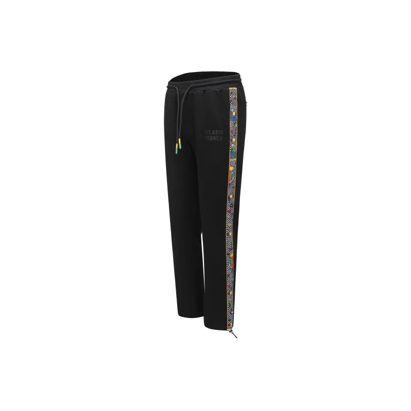 Valeria Obbaco Straight Sports Pants Unisex Black-2