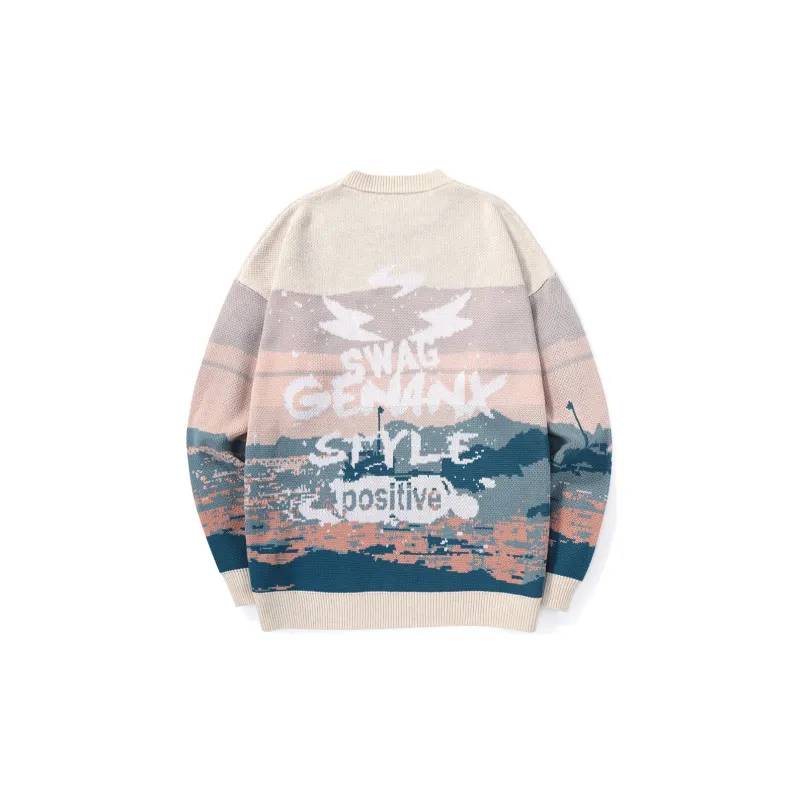 Loose Fit Sweater Unisex Late Sunset-1