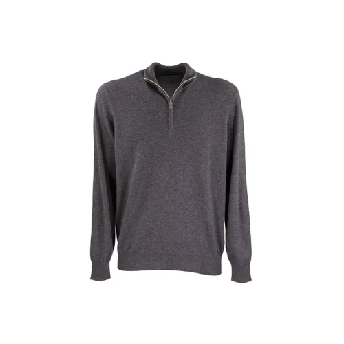 Brunello Cucinelli Cashmere Sweaters Men Dark Gray