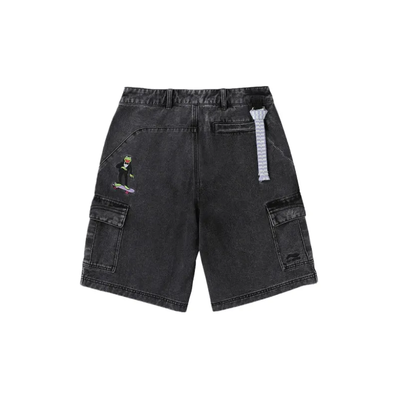 Disney X LINING Denim Shorts Men Black-1