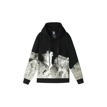 NORVINCY Versatile Outerwear Trendy Hoodie Unisex Black