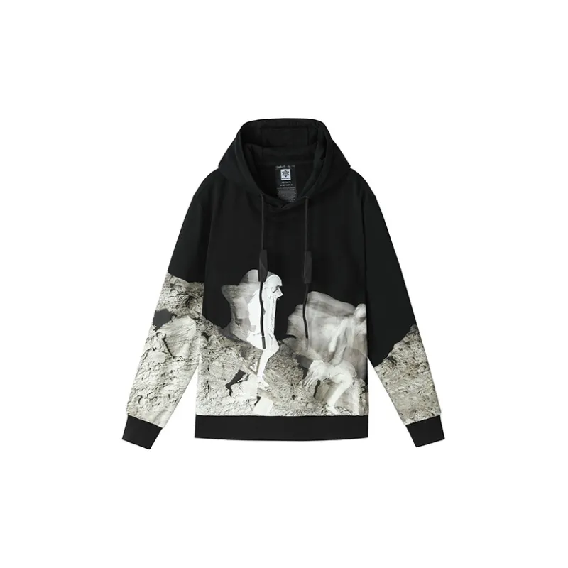 NORVINCY Versatile Outerwear Trendy Hoodie Unisex Black-0