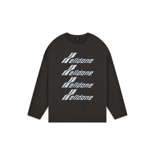 WE11DONE Sweatshirts Unisex Charcoal Gray Color