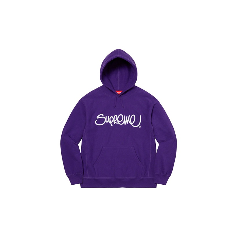 Supreme Raised fashion Handstyle Hooded Sweatshirt