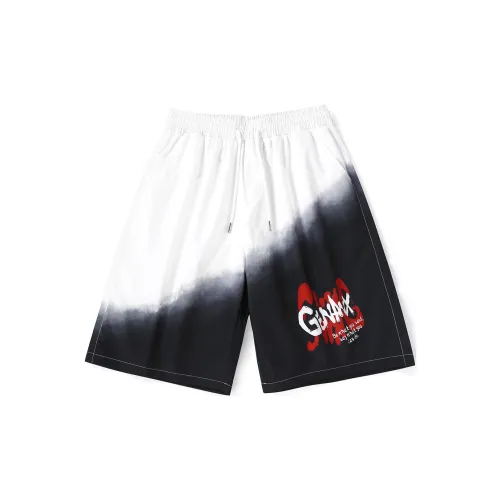 GENANX Casual Shorts Unisex Black/White