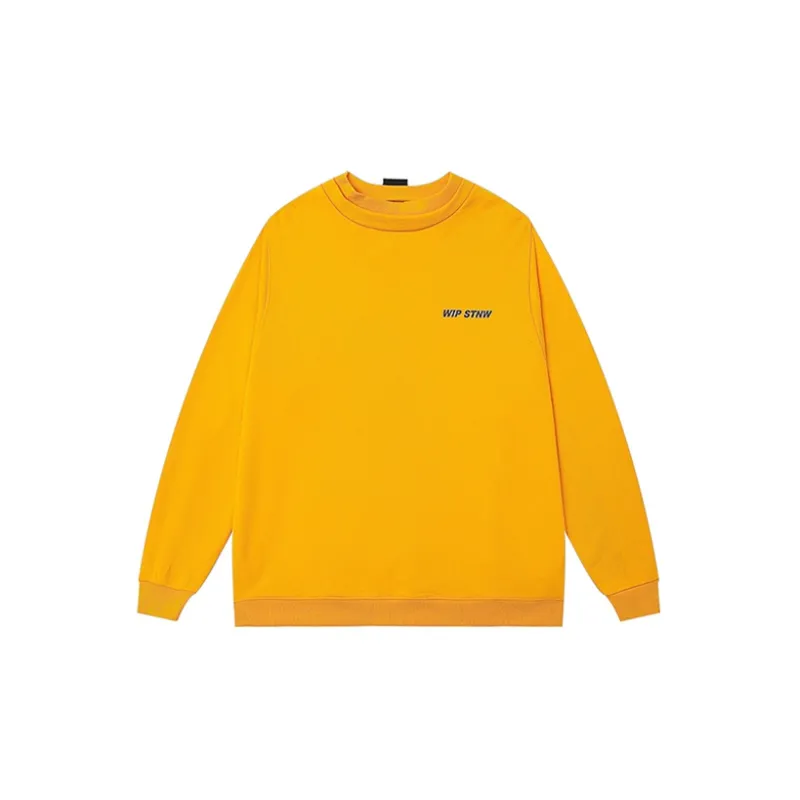 STNW Crew Neck Loose Fit Sweatshirt Unisex Yellow-1