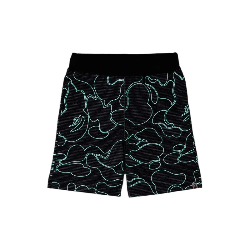 Bape Text Code Camo Sweat Shorts-2
