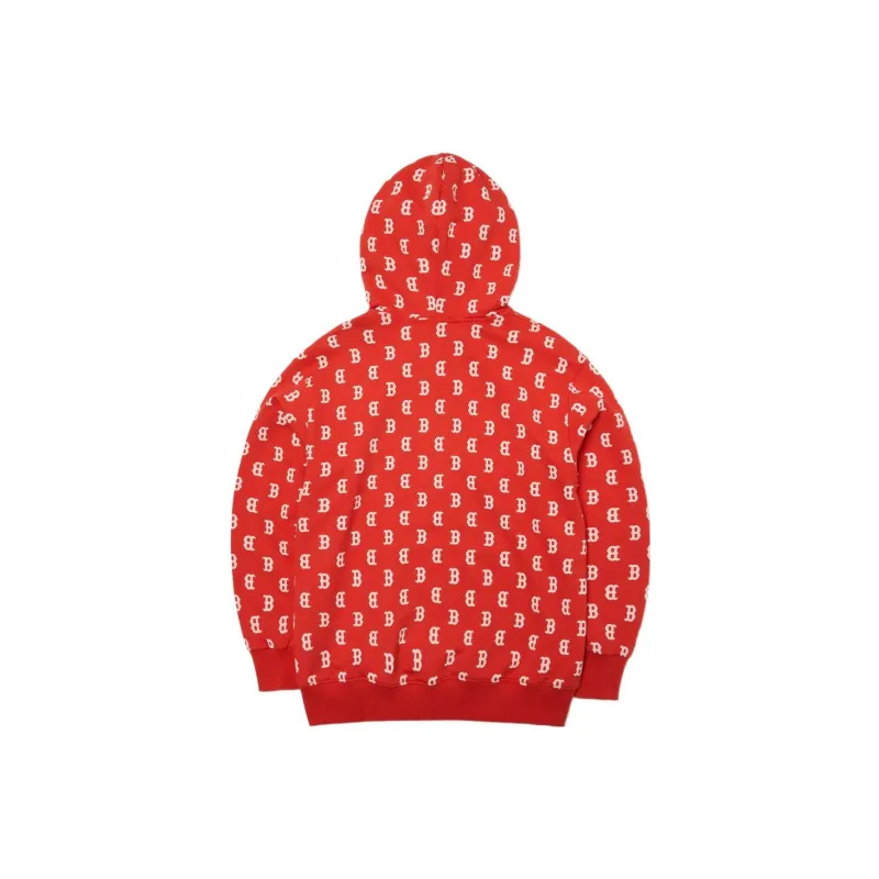 MLB Monogram Allover Overfit Hoodie Boston Red Sox-1