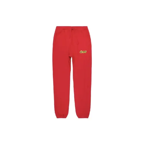 Drew House Letter Logo Series Knitted Sweatpants Unisex Red