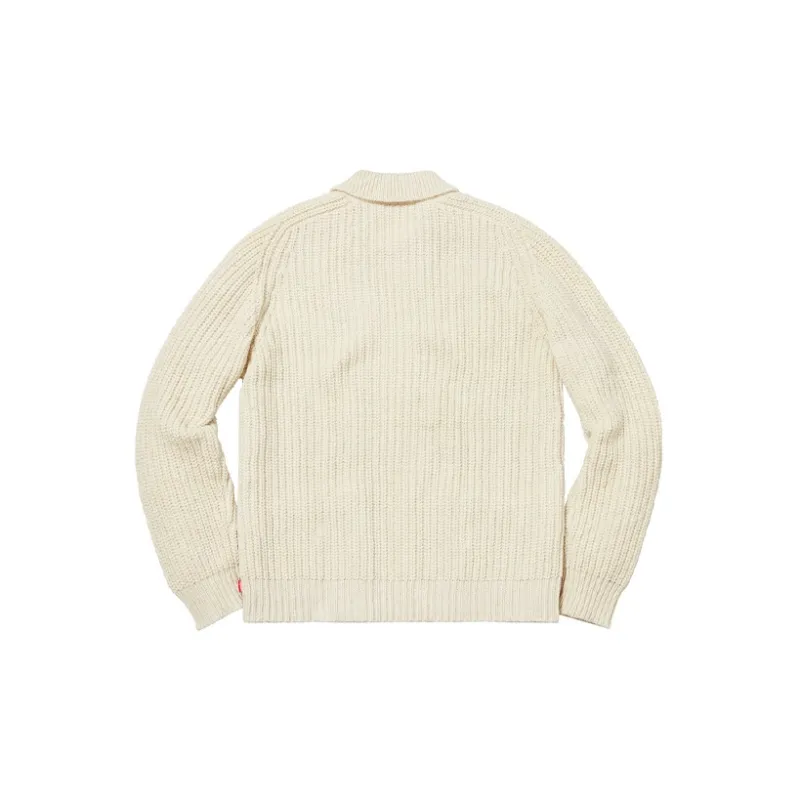 Supreme Plaid Front Zip Sweater-1