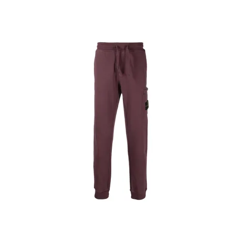 STONE ISLAND Knitted Sweatpants Men Burgundy