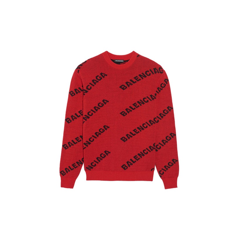 Red balenciaga sweater online