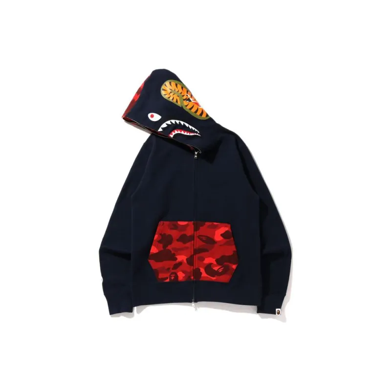 Bape Color Camo Shark Full Zip Hoodie-4