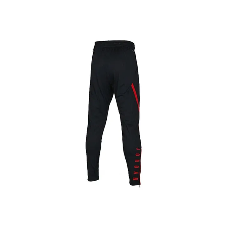Jordan Knitted Sports Pants Men's Black Red-1