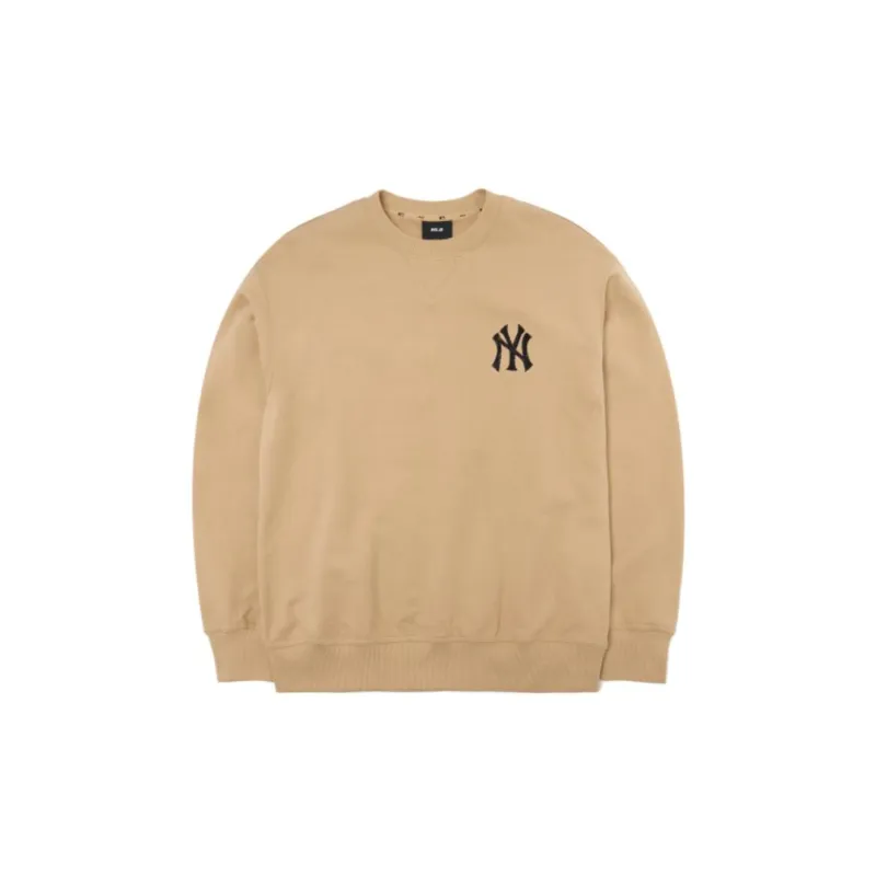 MLB New York Yankees Sweatshirts Unisex Beige-1