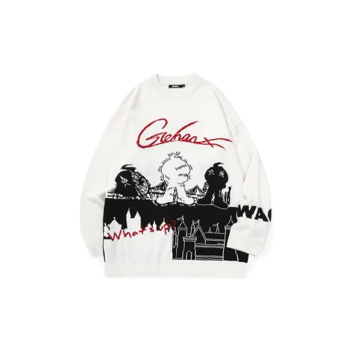 GENANX Sweaters Unisex White