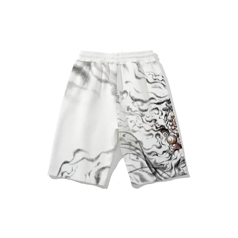 SANSYAS Casual Shorts Unisex White-1