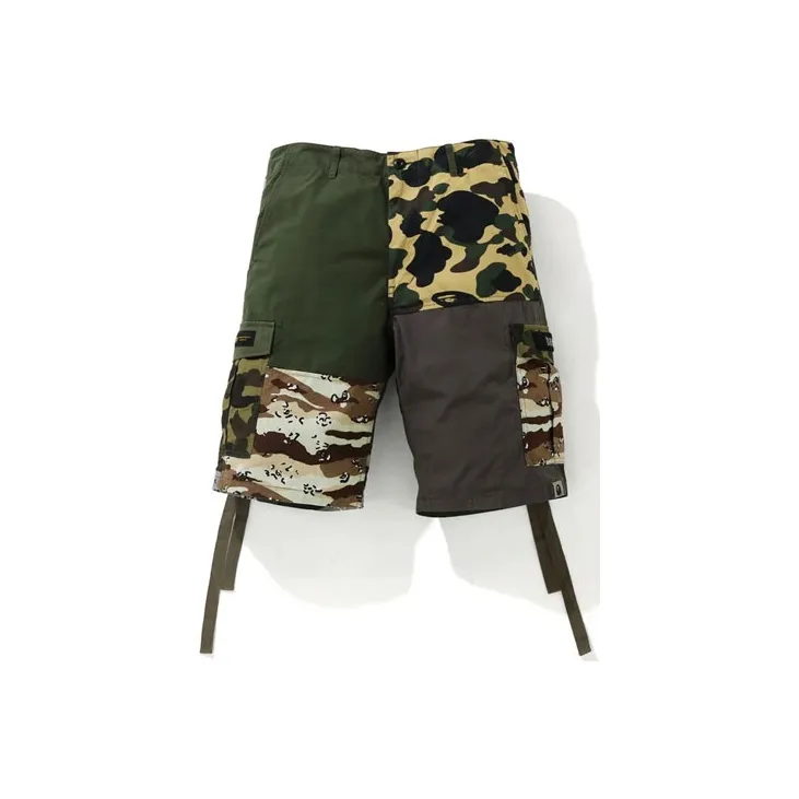 Bape Crazy Camo 6 Pocket Wide Shorts-1