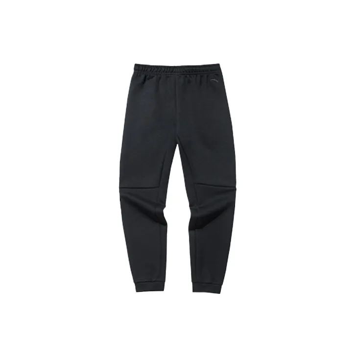 ANTA Basketball Collection Knitted Sweatpants Men Black-1