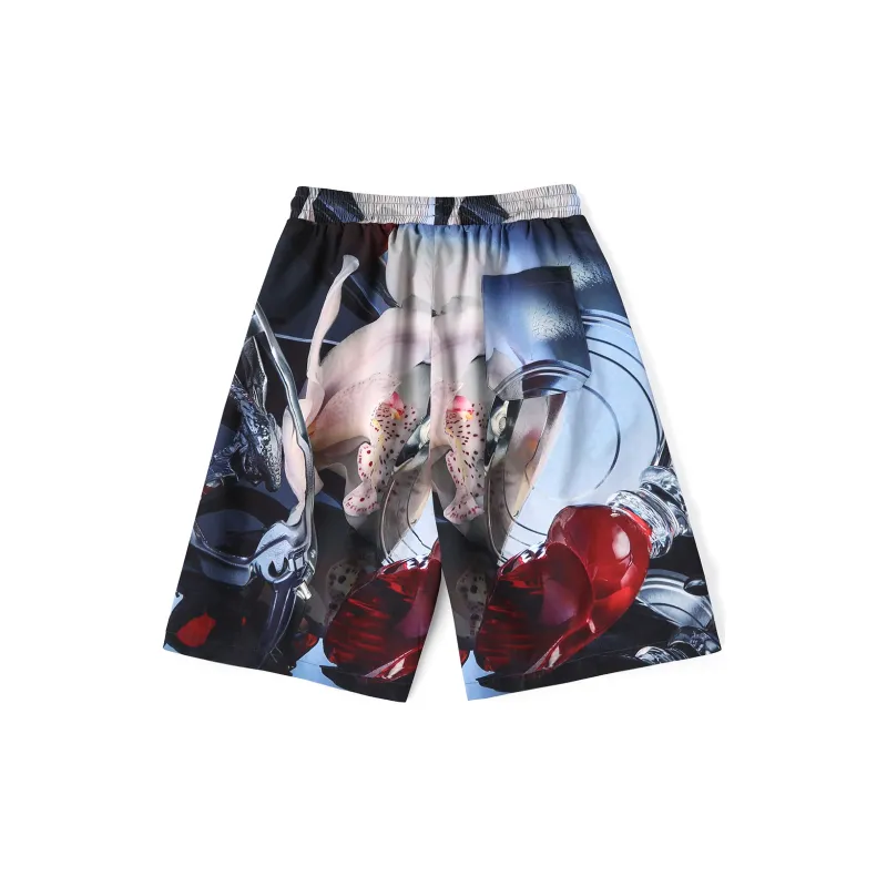 XXGOGO Casual Shorts Unisex Dazzling Print-1