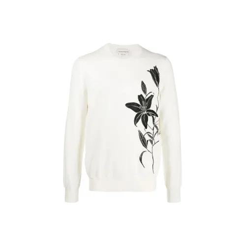 Alexander McQueen Sweaters Men White