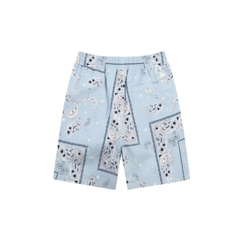 MLB Cashew Flower Casual Shorts Unisex Sky Blue-1