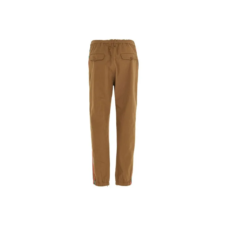 GUCCI Web Straight Leg Trousers-1