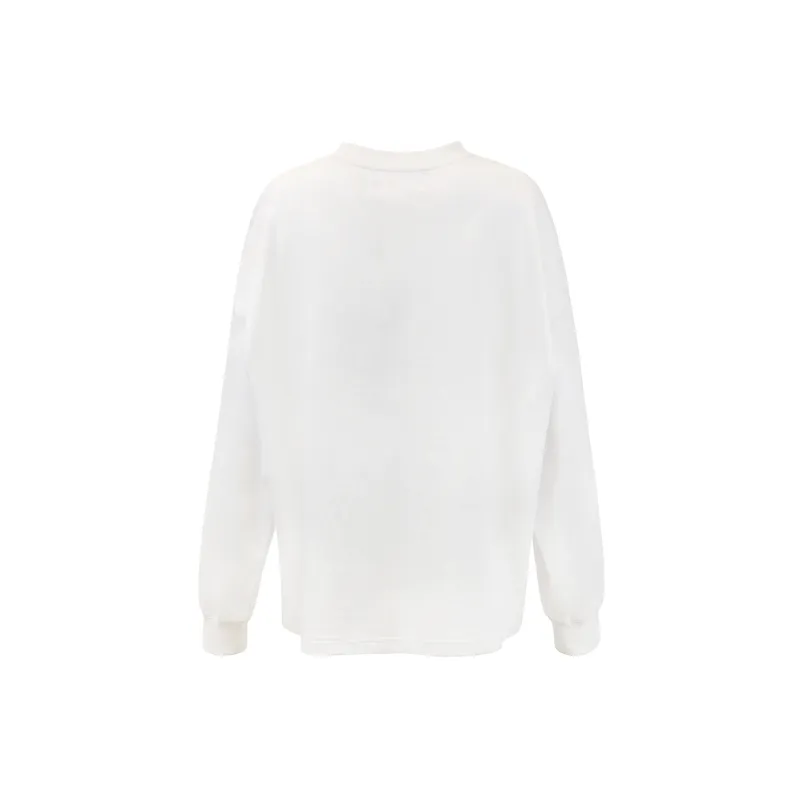 Valeria Obbaco Spring And Summer Sweatshirt Unisex White-1