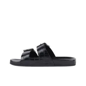 Balenciaga Mallorca Sandal Black Crocodile Embossed