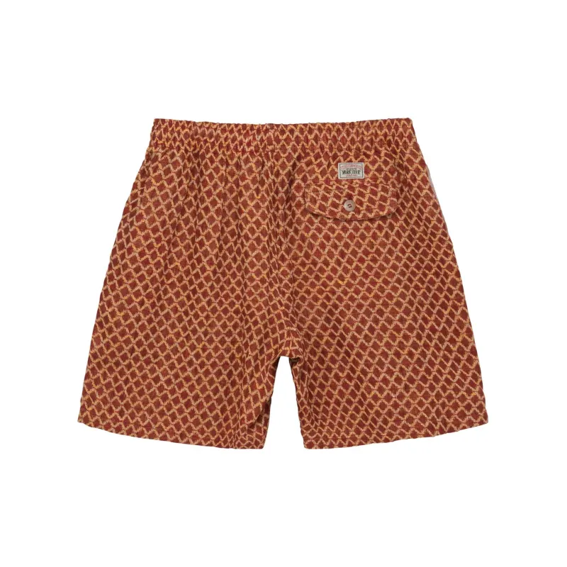 Our Legacy X Stussy OUR LEGACY Collaboration Casual Shorts Unisex Red Brown-1