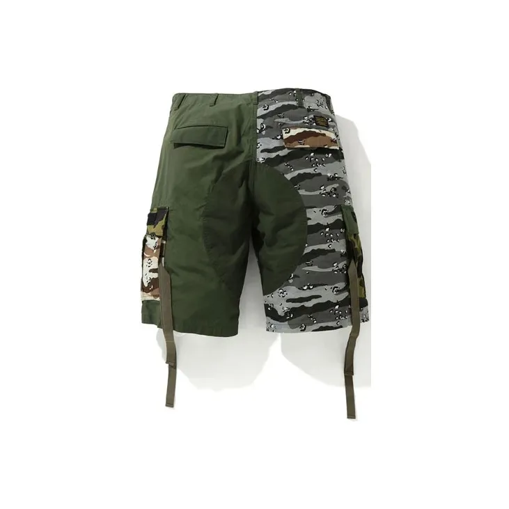 Bape Crazy Camo 6 Pocket Wide Shorts-2