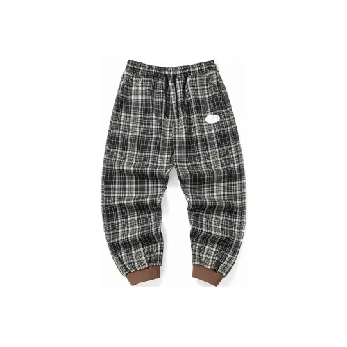 BIRDTALK Knitted Sweatpants Unisex Checkered