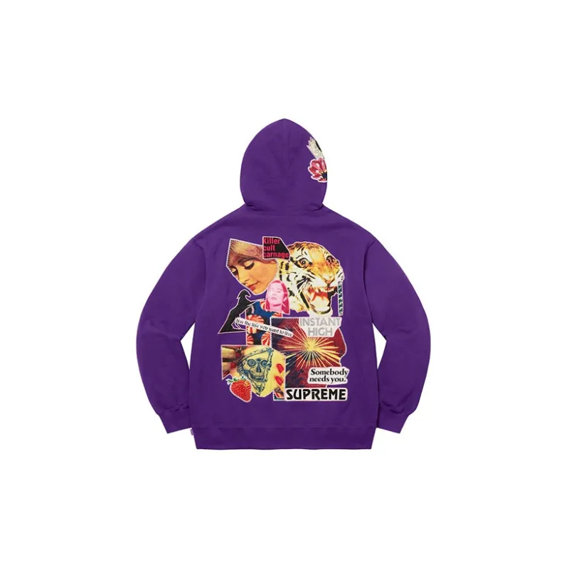 Supreme Instant High Patches Hooded Sweatshirt-7