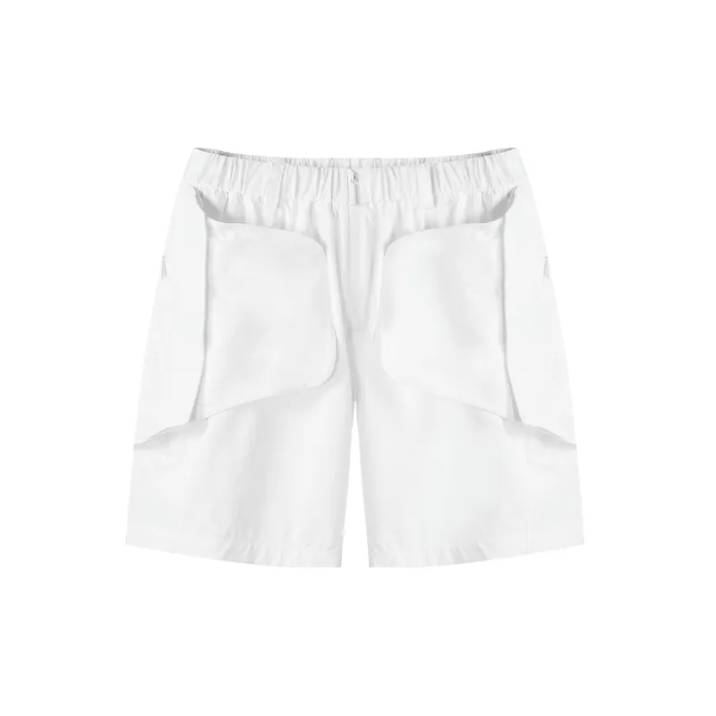 NORVINCY Straight Fit Loose Fit Solid Color Casual Shorts Unisex-6