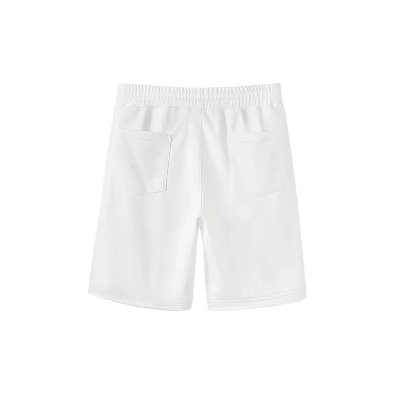 NORVINCY Sports Breathable Knitted Fabric Casual Shorts Knee Length Pants Summer Unisex White-1