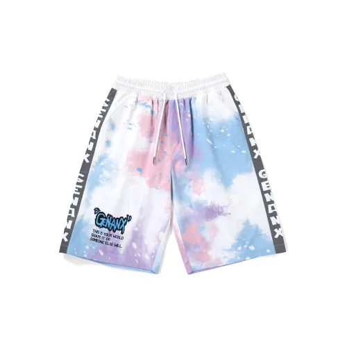 GENANX Casual Shorts Unisex Iridescent Print