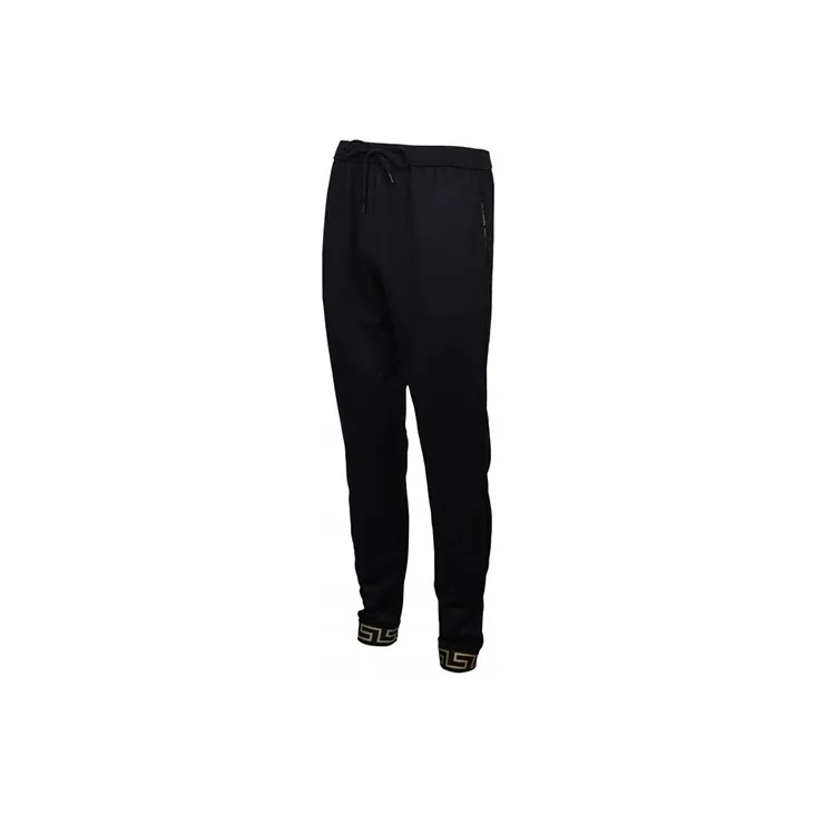 VERSACE Mens Greek Detail Drawstring Track Pants Black-1