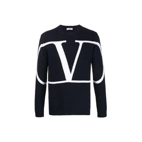 Valentino Cashmere Sweaters Men Marine Blue