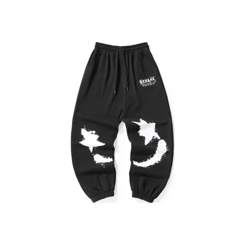 GENANX Knitted Sweatpants Unisex Black