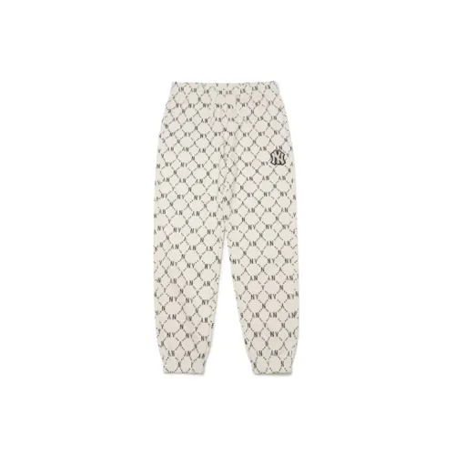 MLB Old Flower Knitted Sweatpants Unisex Beige