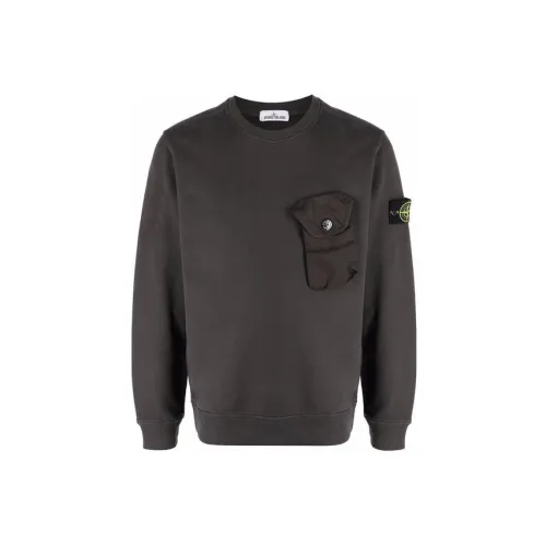 STONE ISLAND Sweatshirts Men Charcoal Gray