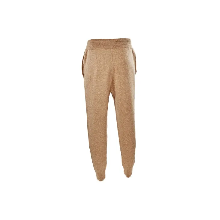 Burberry Monogram Motif Track Pants Logo Knitted Sports Pants Men's Light Coffee-1