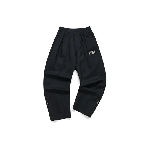 Aries X FILA FUSION ARIES Collaboration Collection Knitted Sweatpants Unisex Pitch Black