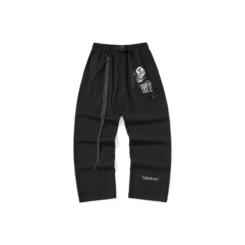 GENANX Casual Pants Unisex Black