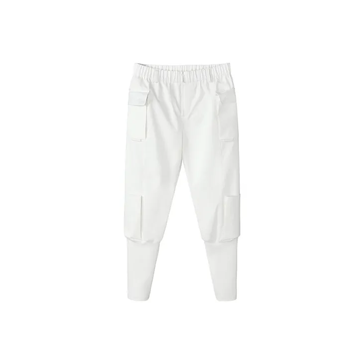 NORVINCY Versatile Pure White Cleanfit Cargo Pants Unisex-8