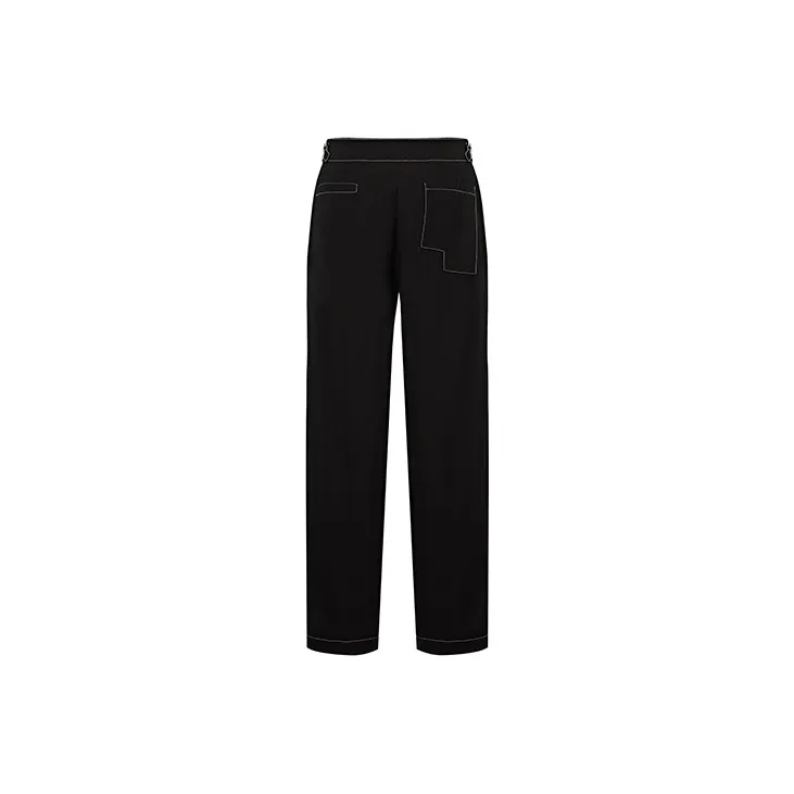 Organic Emotion Straight Casual Pants Unisex Black-1
